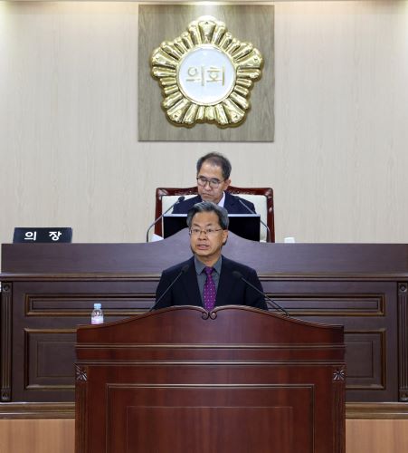 오도창 영양군수가 시정연설을 통해 ‘2024년 군정방향’ 제시하였다./사진=영양군 제공