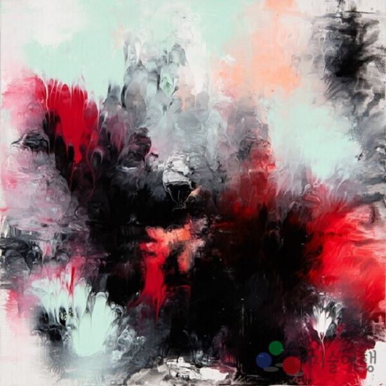 박성희 순간의 흐름머무는 흔적 Mixed media on Canvas 455x45cm사진대백프라자갤러리 제공