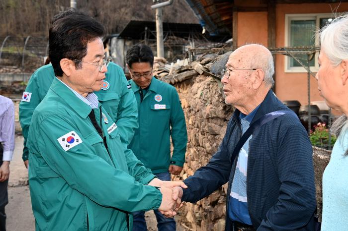 산불피해지역방문 경북도 제공