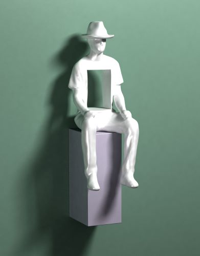 배수관 작 젠틀 멍 10x14x33hcm paint on Resin 2025